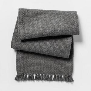 Gray Basket Weave Table Runner - Threshold™