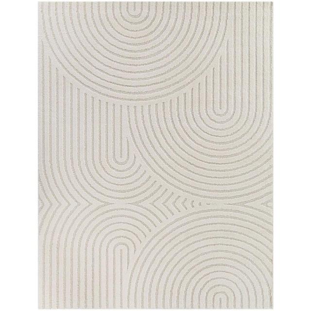 Caserio Cream 7 ft. 10 in. x 10 ft. Abstract Area Rug
