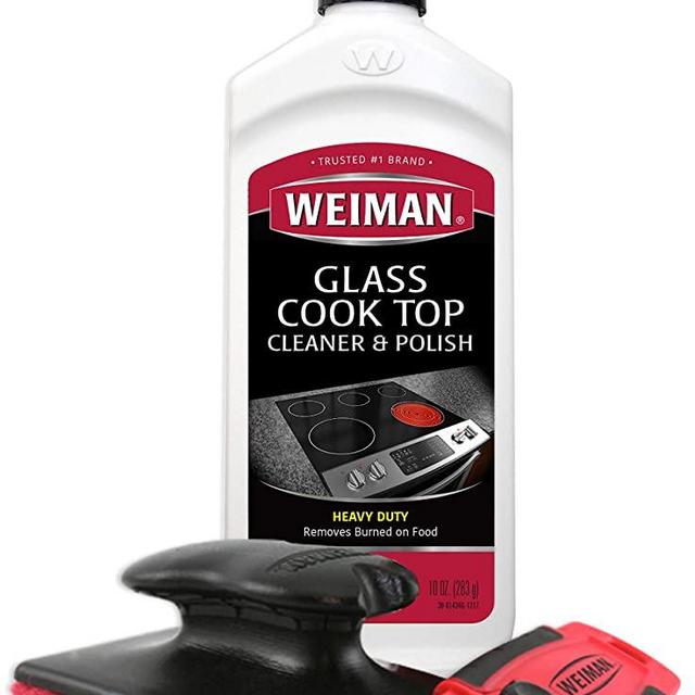 Weiman Cooktop Cleaner Kit - Cook Top Cleaner and Polish 10 oz. Scrubbing Pad, Cleaning Tool, Cooktop Razor Scraper