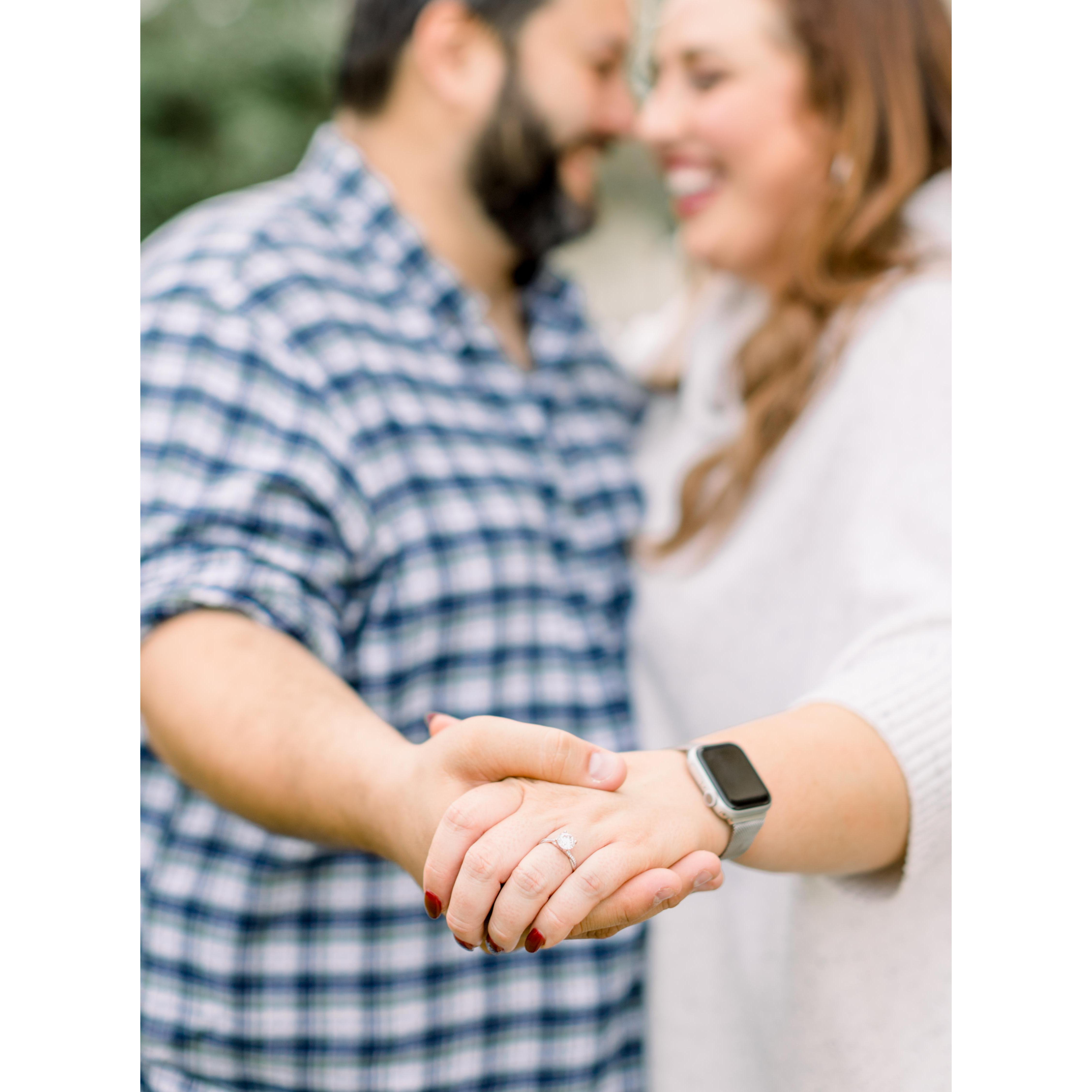 One of our engagement photos taken in October of 2021