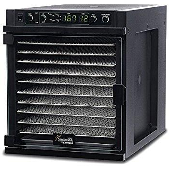 Tribest Sedona SD-P9000 Digitally Controlled Food Dehydrator With BPA-Free Trays, Black