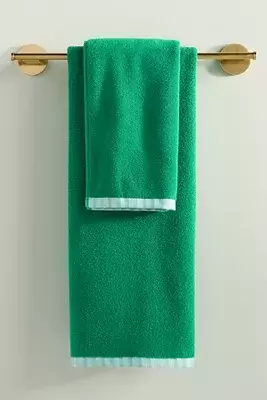 Sloane Stripe Trim Soft Cotton Towel Collection