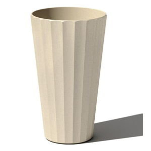 Veradek Column Series 26" Tall Outdoor Planter for Porch & Patio | Durable Plastic-Stone Material w/Shelf | Modern Décor for Plants & Flowers