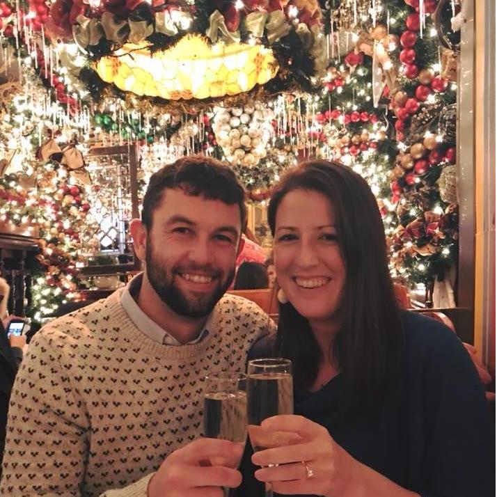 Engaged at Rolf's on our NYC adventure with the Sullivan's!