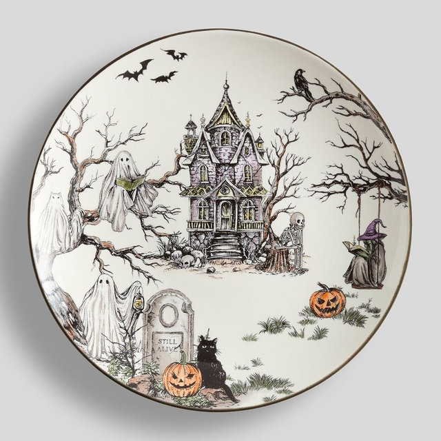 Midnight Manor Stoneware Salad Plates, Set of 4 - Multi