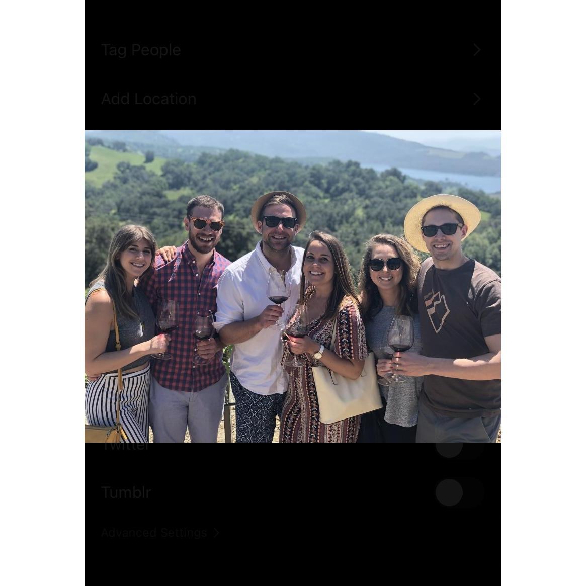 Wine tasting at Amizetta in Napa Valley (this winery is one of Alyssa & Trevor’s favorites and they will be serving some of Amizetta’s wine at their wedding)