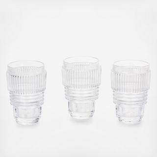 Machine Tall Drinking Glass, Set of 3