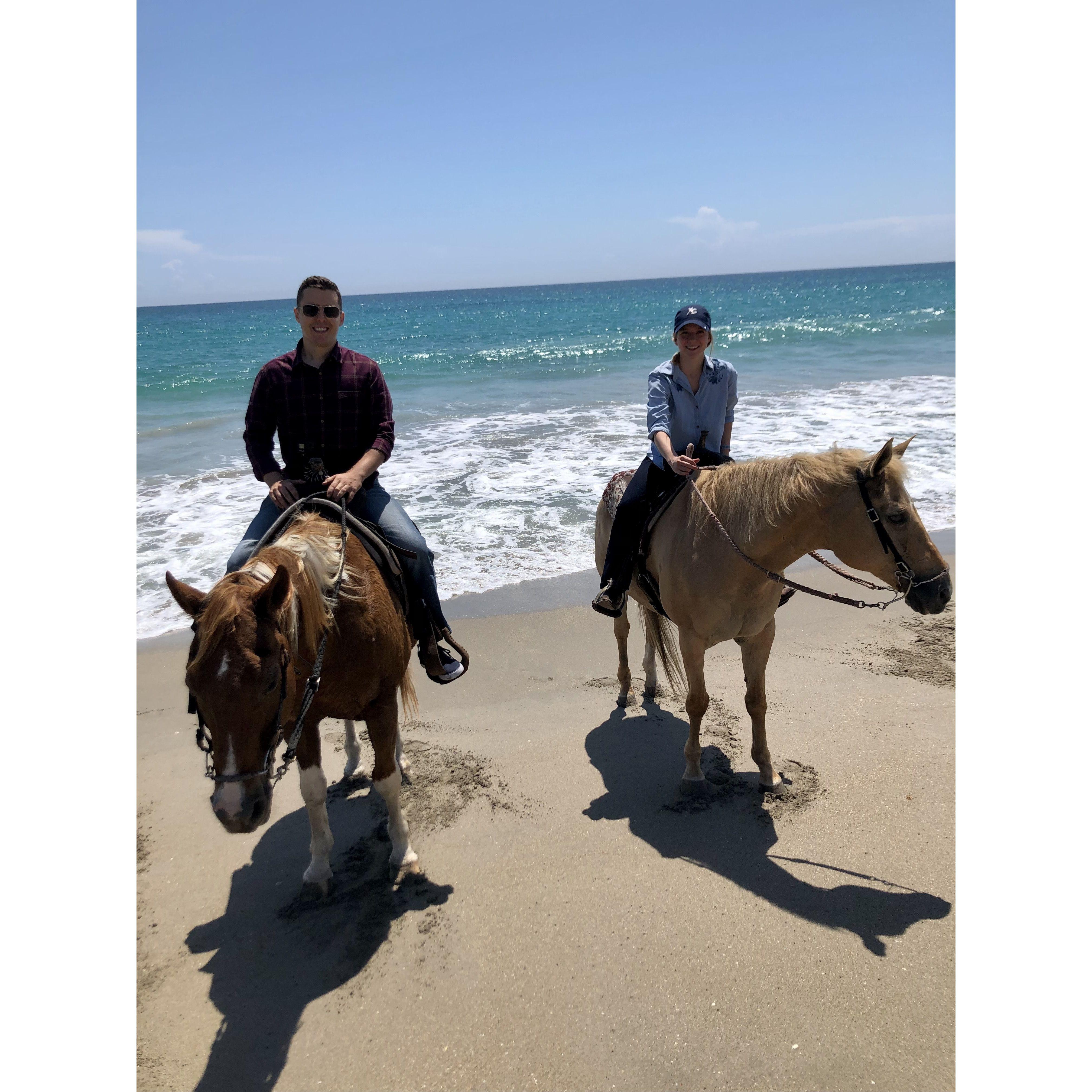 Horseback on the beach