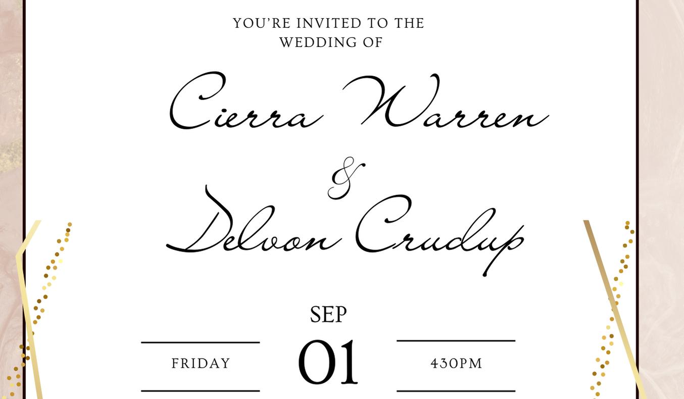 The Wedding Website of Cierra Warren and Delvon Crudup