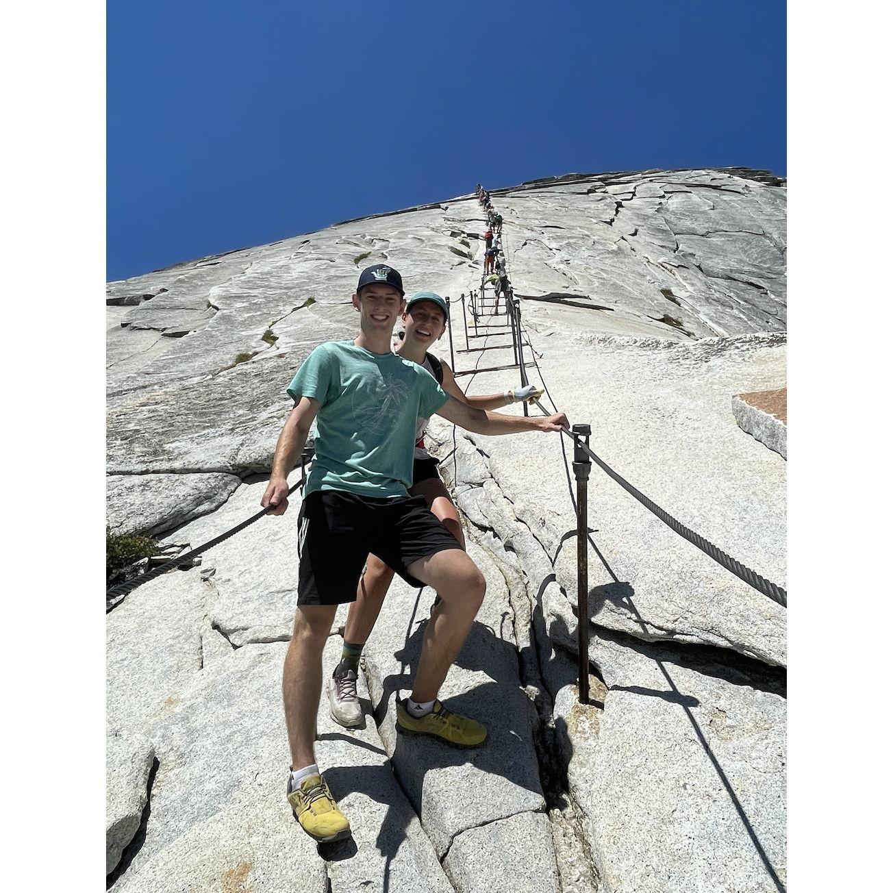 Going up the Half Dome cables-July 17th