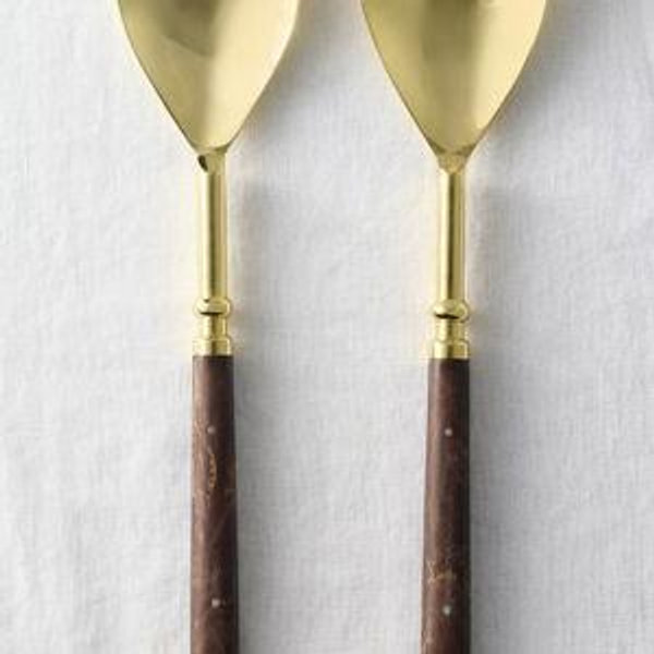 Woodland Metal Two-Piece Salad Serve Set