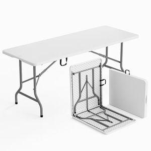 White Plastic Collapsible Table