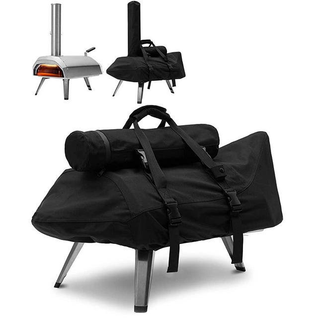 NOELIFE Carry Cover for Ooni Karu 12 with Chimney Bag, Waterproof Pizza Oven Cover for Ooni 12 Outdoor Wood Fired and Gas Multi-fuel Pizza Oven Accessories (Cover Only)