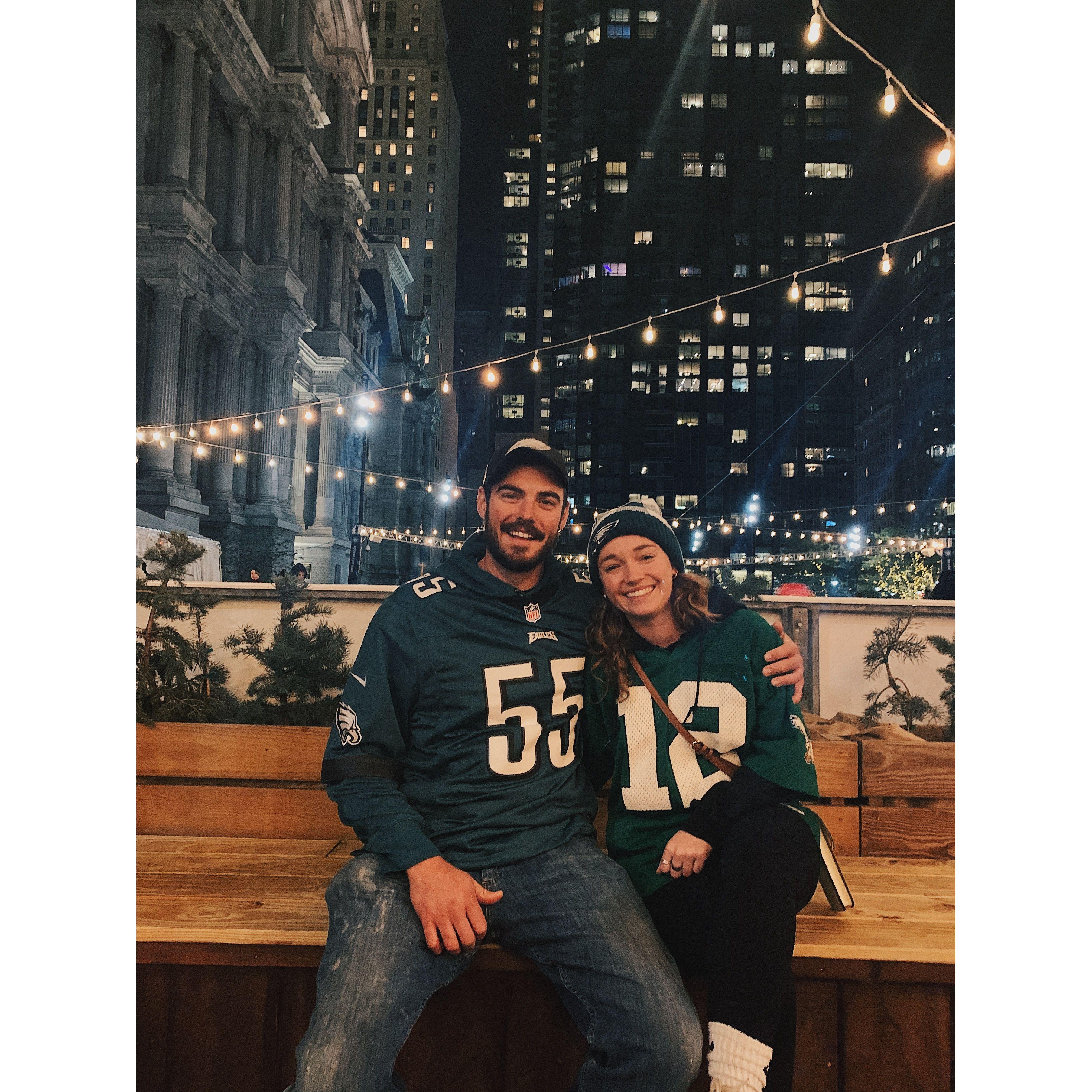 One of the only Eagles games Ang will go see with Ed