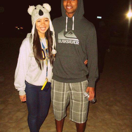 September 2011 - Our first photo together at a bonfire when we just started college at UC Irvine