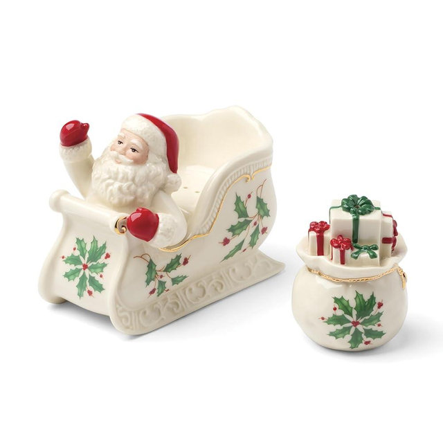 Lenox 897754 Holiday Figural Salt & Pepper Set, Christmas Dishes, Festive Serveware