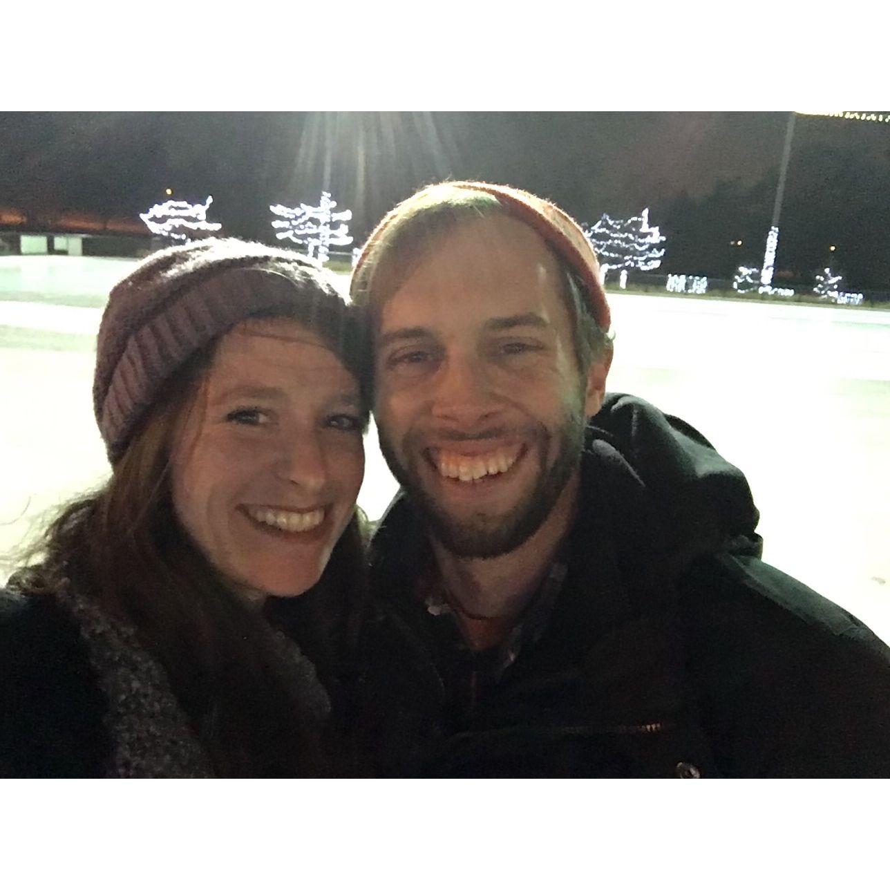 Ice skating at Steinberg Skating Rink in Forest Park, 2017