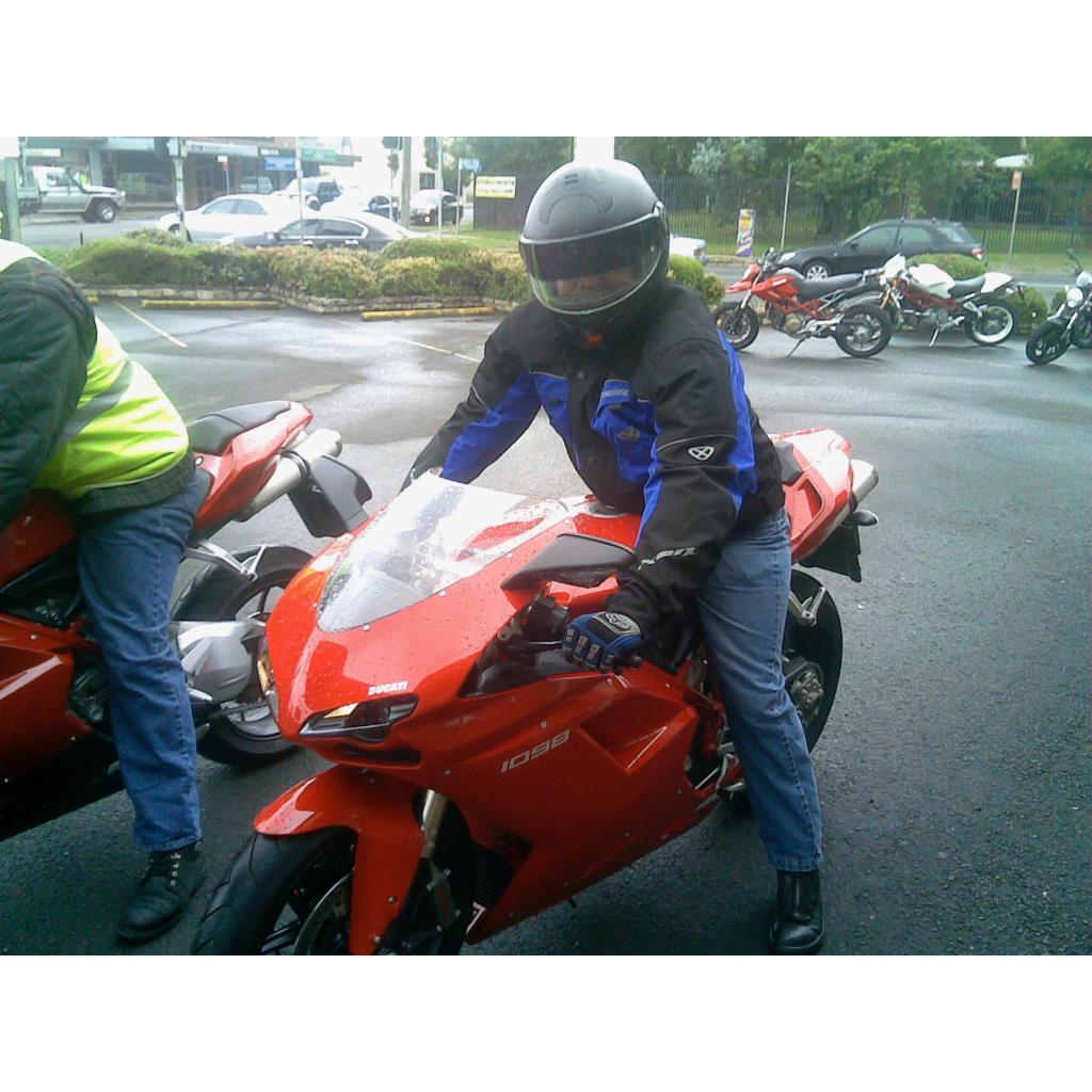 Alan on his bike in Australia.