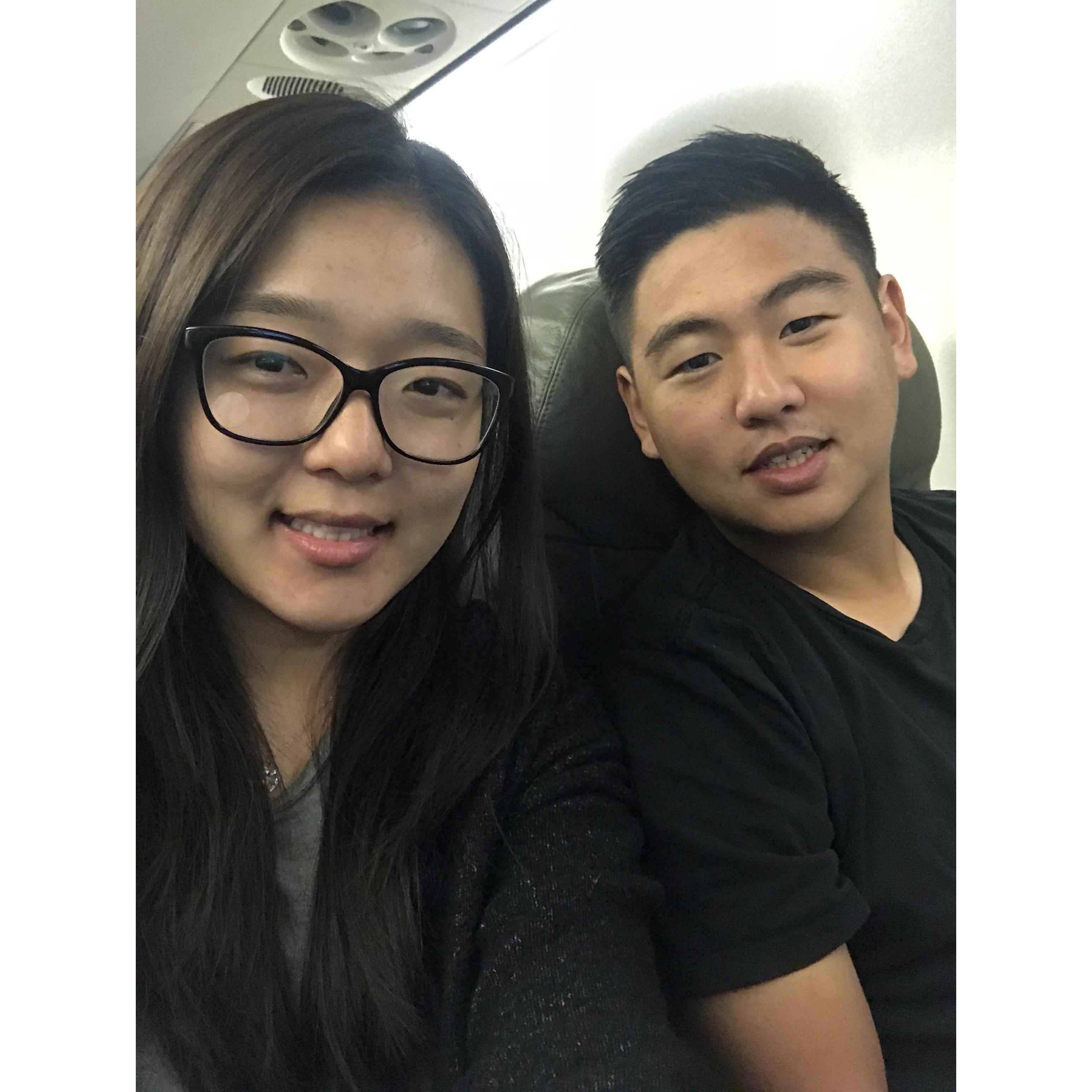 One of our many flights together