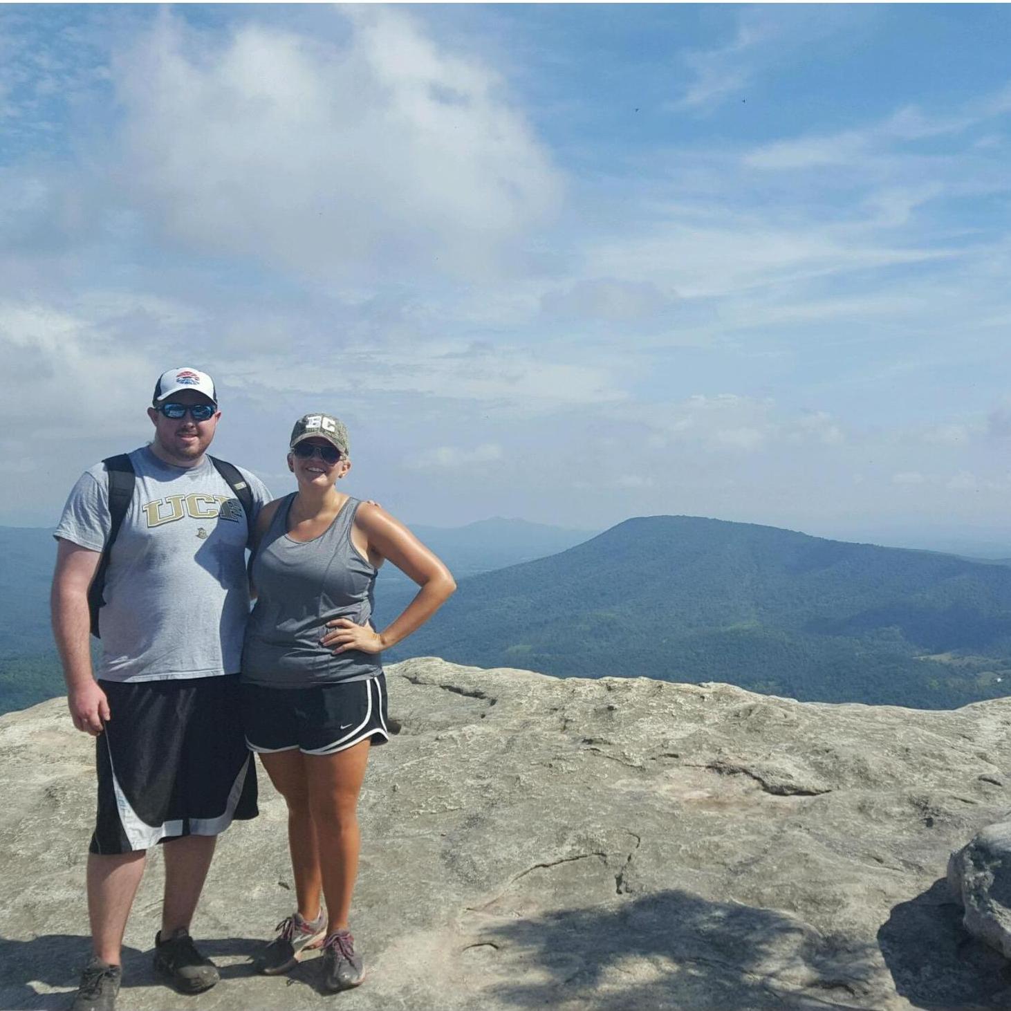 One of our many hikes - McAfee Knob!