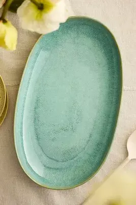 Reactive Glaze Stoneware Serving Tray