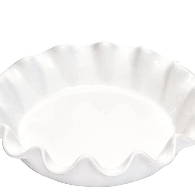 Emile Henry Made In France Flour Ruffled Pie Dish 10.5" X2.5"