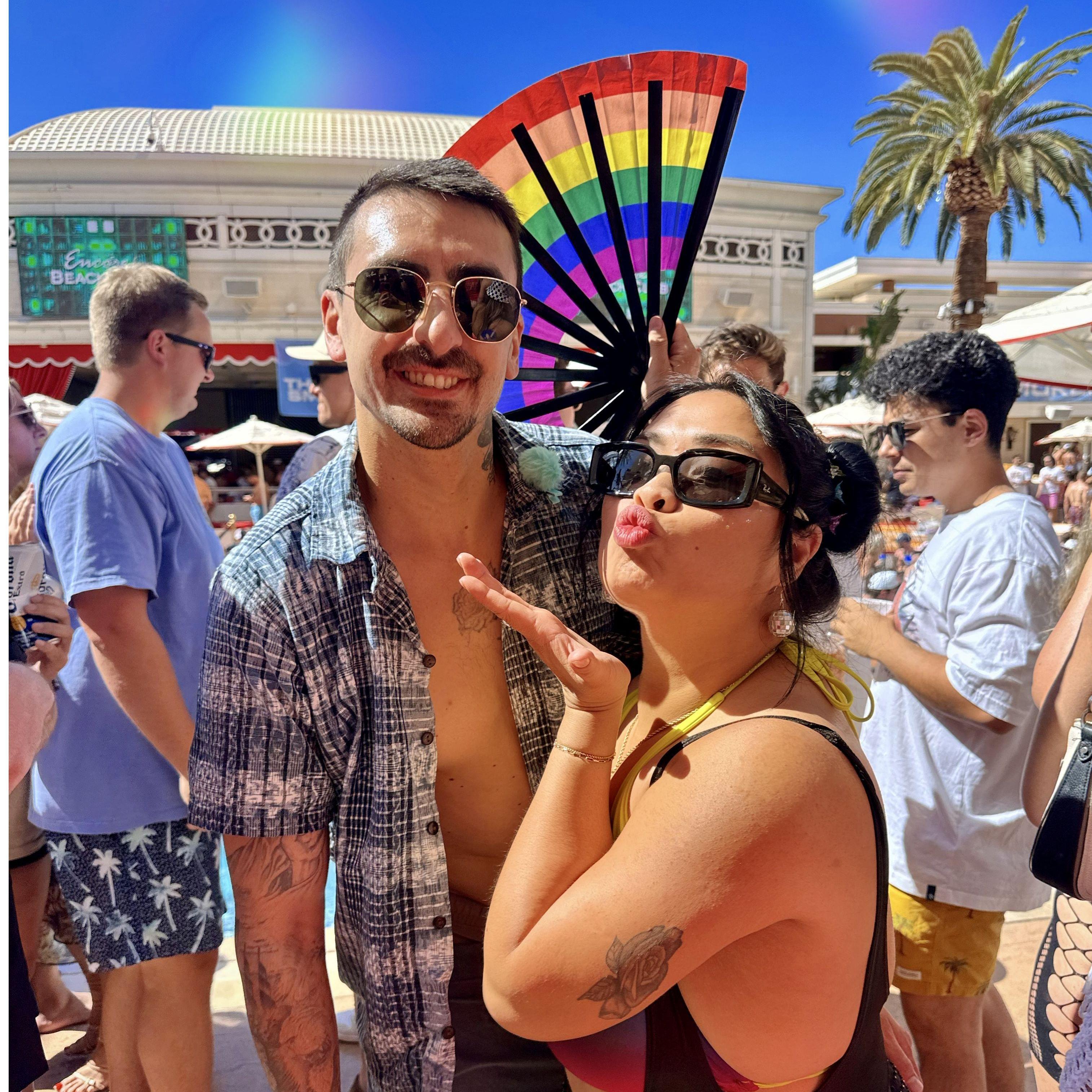 At the Chainsmokers, living life, soaking up the sun! We went for a friend's 30th birthday.