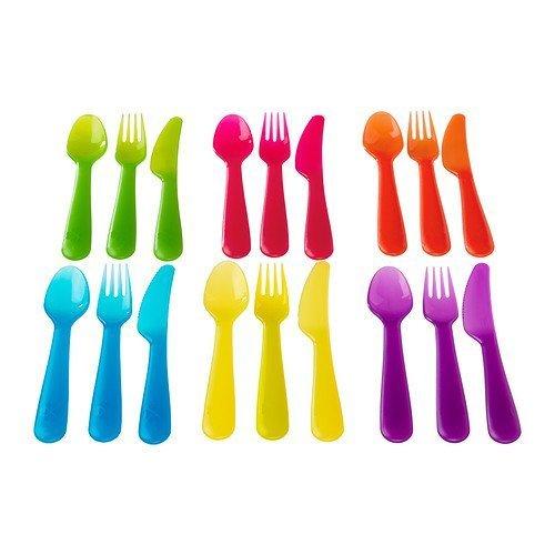 Ikea Kalas 901.929.62 18-Piece BPA-Free Flatware Set, Multicolored (MULTI, 2)