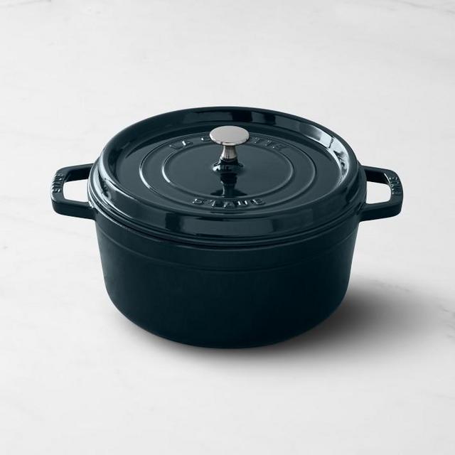 Staub Enameled Cast Iron Round Dutch Oven, 5 1/2-Qt., La Mer