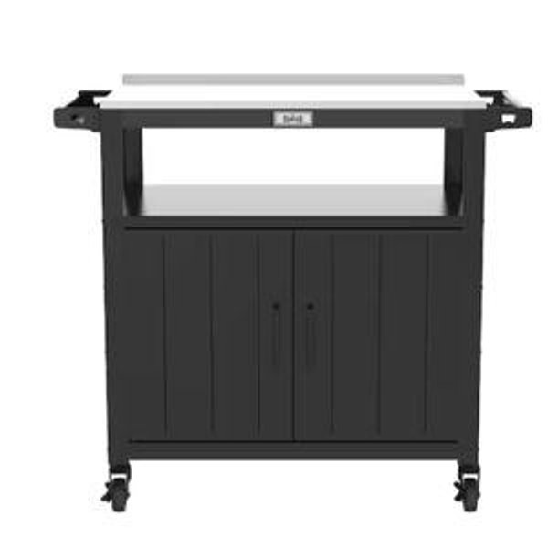 Outdoor movable grill cart