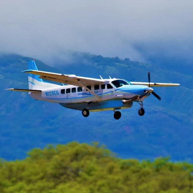 Island hop flight to see volcanoes!