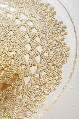 Metallic Lace Cake Stand