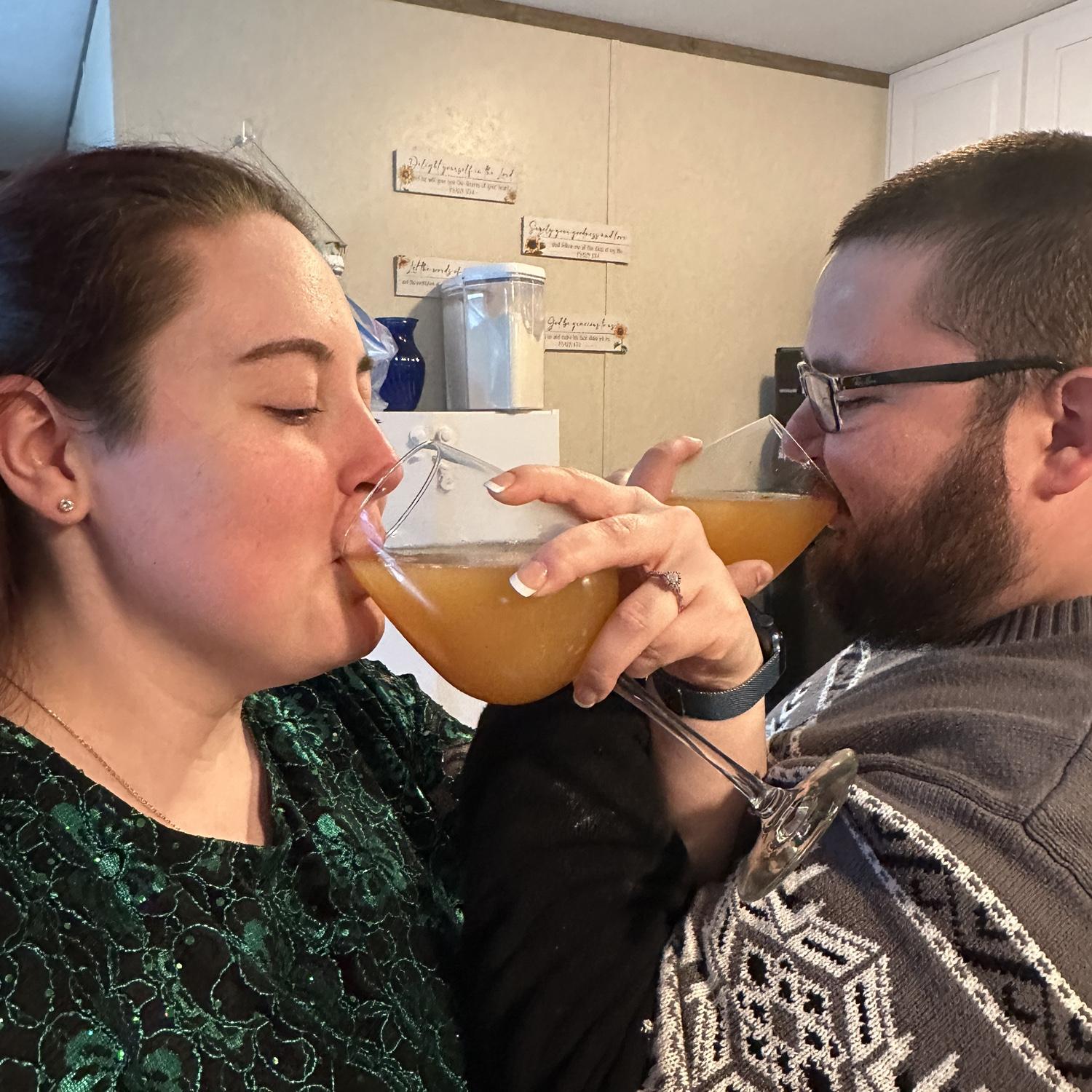 Candid (mostly) engagement photos while making Christmas cookies!