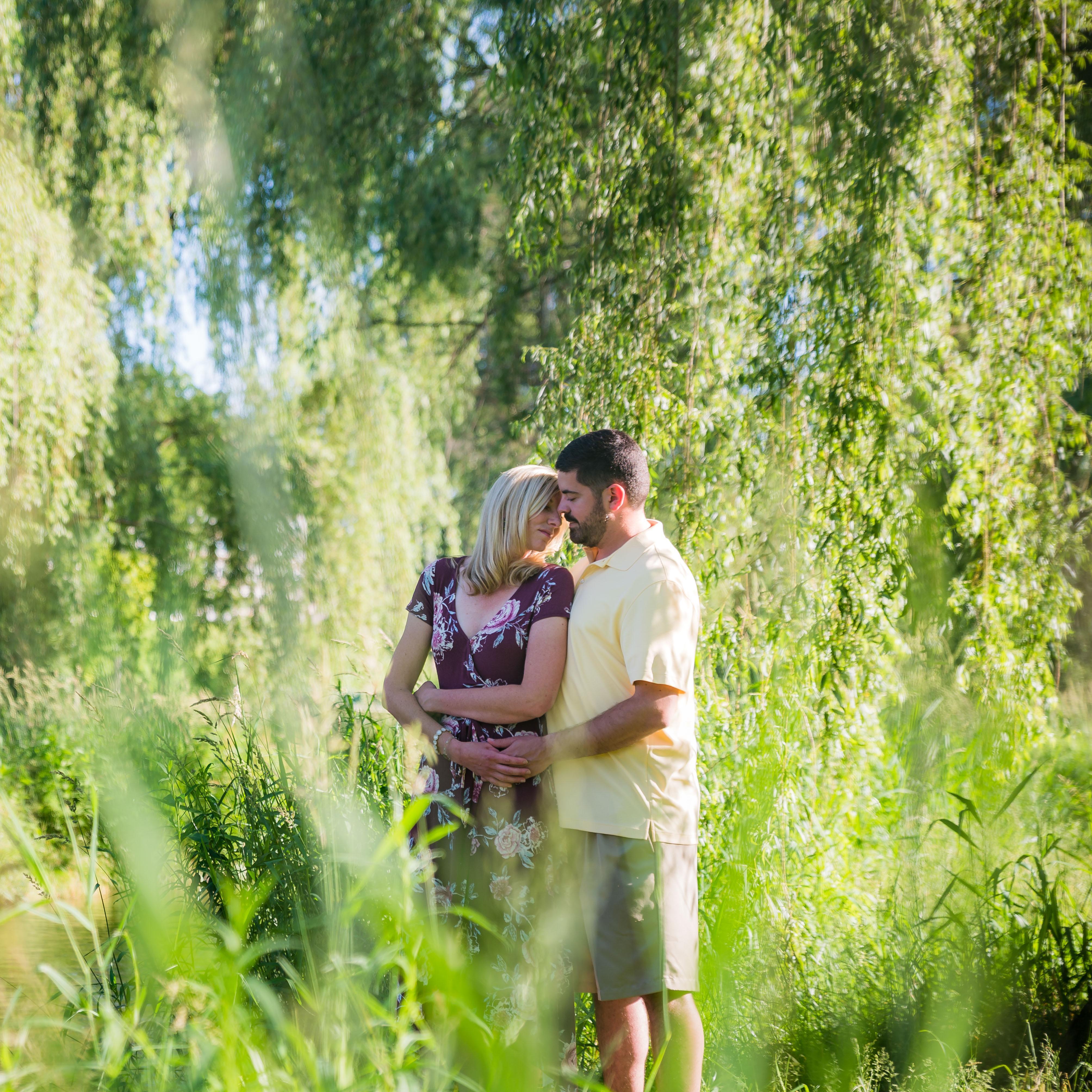 One of my favorite engagement photos under all the willows!