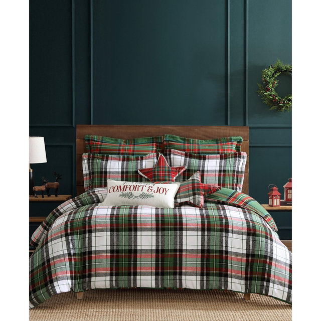 Levtex Spencer Plaid Flannel 3-Pc. Duvet Cover Set, King