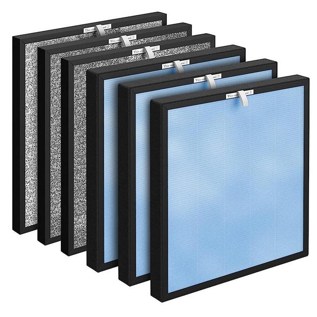 FCFMY 3 Sets Replacement Filters for HSP001 Smart True HEPA, 4 Stage Filtration of Fine Pre-Filter, Activated Carbon, Cold Catalyst and H13 True HEPA Filter