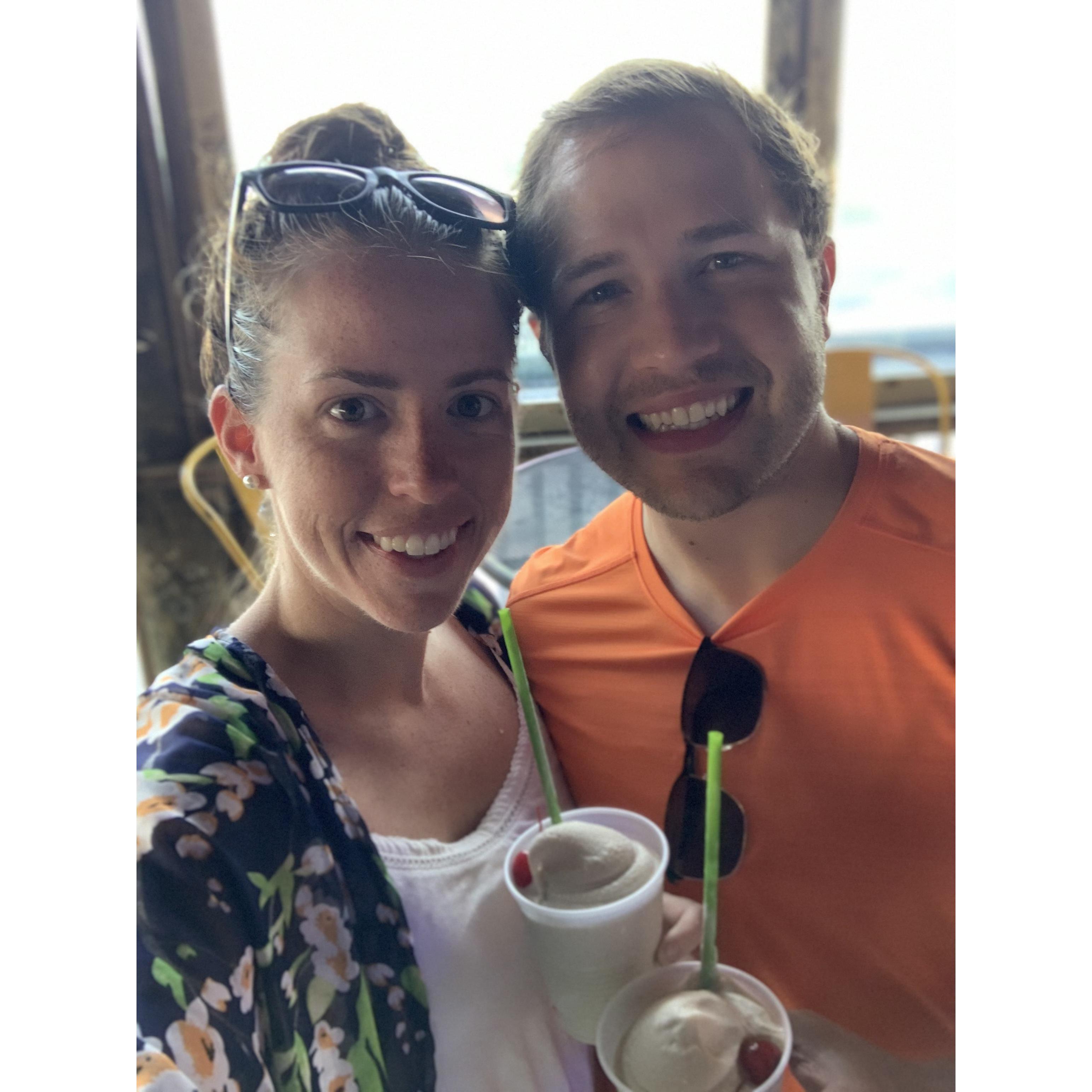Gary introduced Dawn to the Flora-Bama bushwhacker. And she enjoyed a few on repeat trips there in summer 2020!
