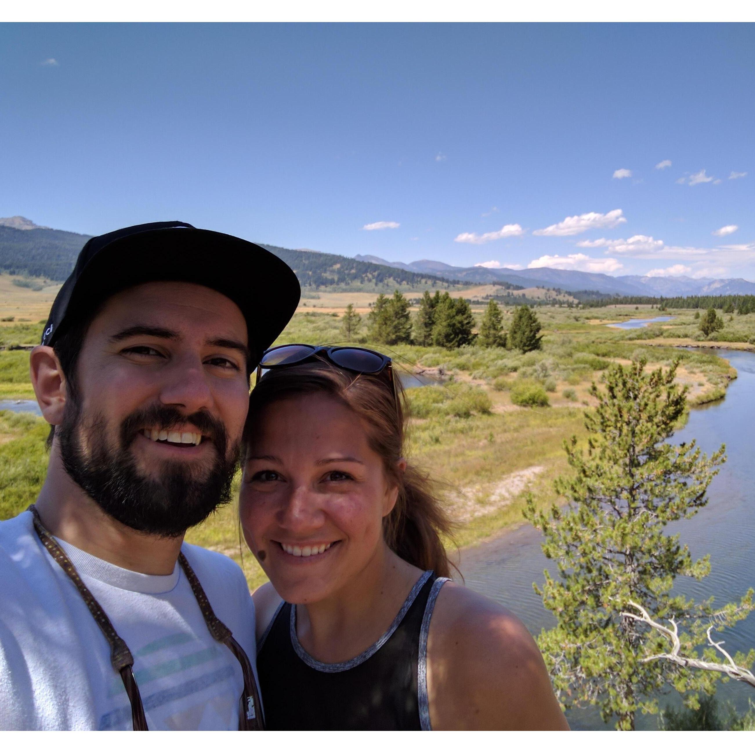 We once took an incredible week-long journey through Yellowstone and Grand Teton National Parks. This was our camping spot atop a cliff overlooking the Madison River in the middle of nowhere.