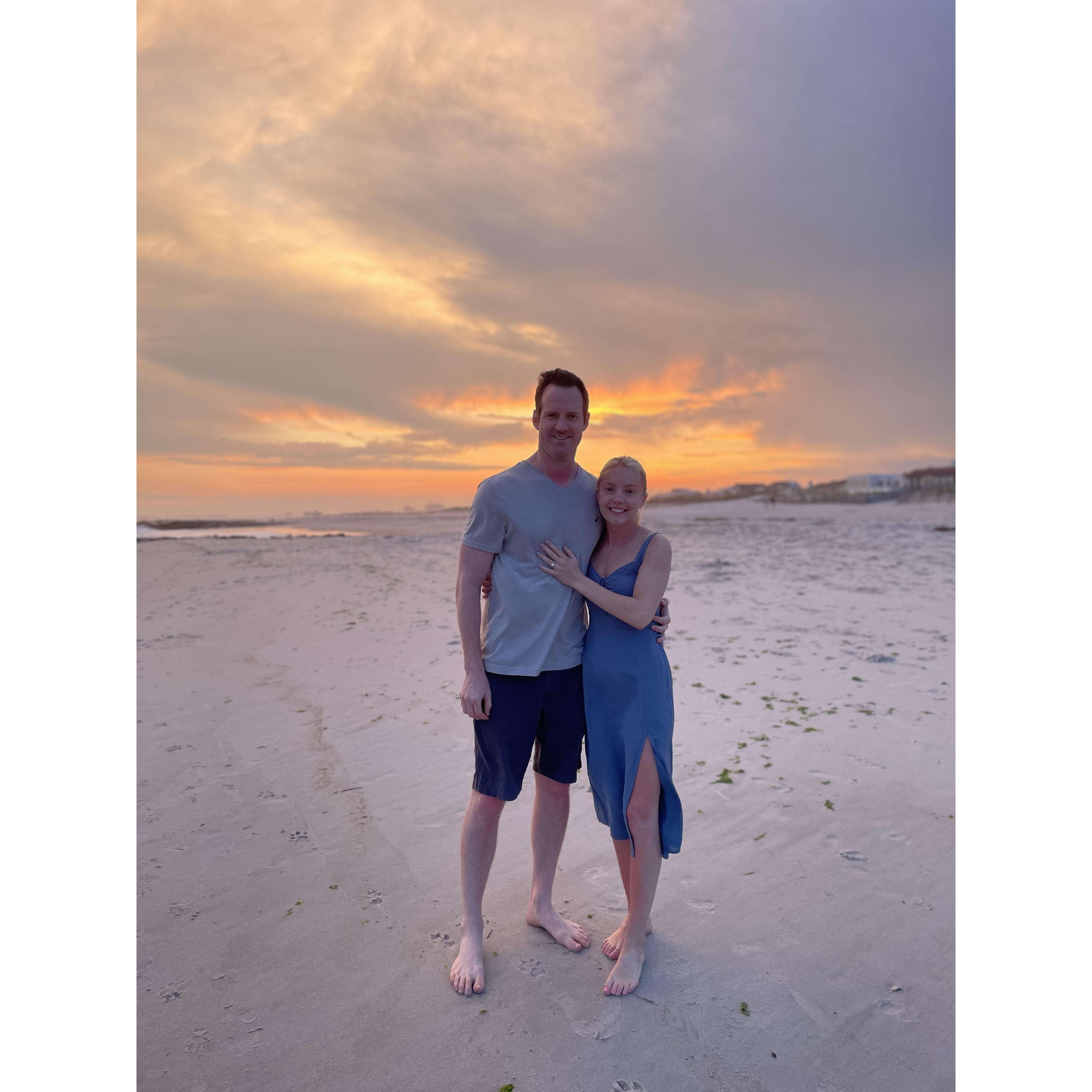 This was the night Tom proposed on our beautiful beach in EAB!