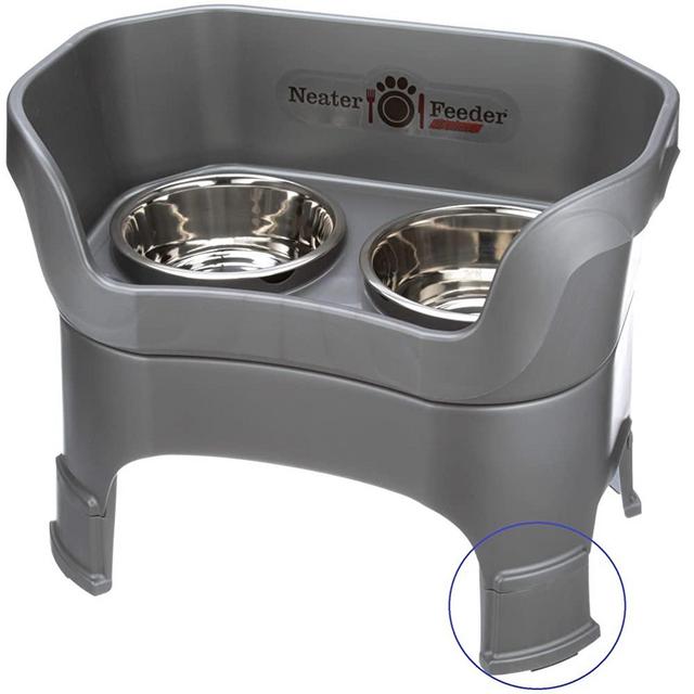 Neater Pet Brands Neater Feeder Deluxe with Leg Extensions (Large, Gunmetal Grey)