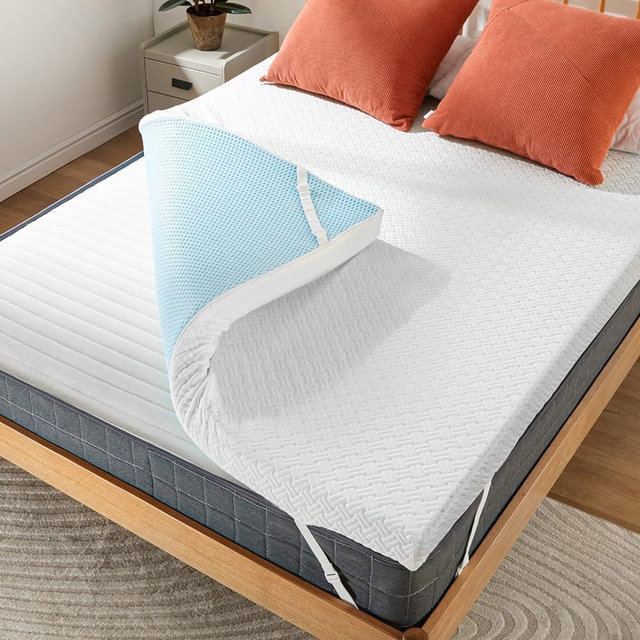 PERLECARE 3 Inch King Mattress Topper for Pressure Relief, Gel Memory Foam Mattress Topper for Cooling Sleep, Non-Slip Design with Removable Bamboo Cover, CertiPUR-US Certified