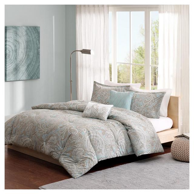 Dierdre Cotton Comforter Set (King/California King)5-Piece - Blue