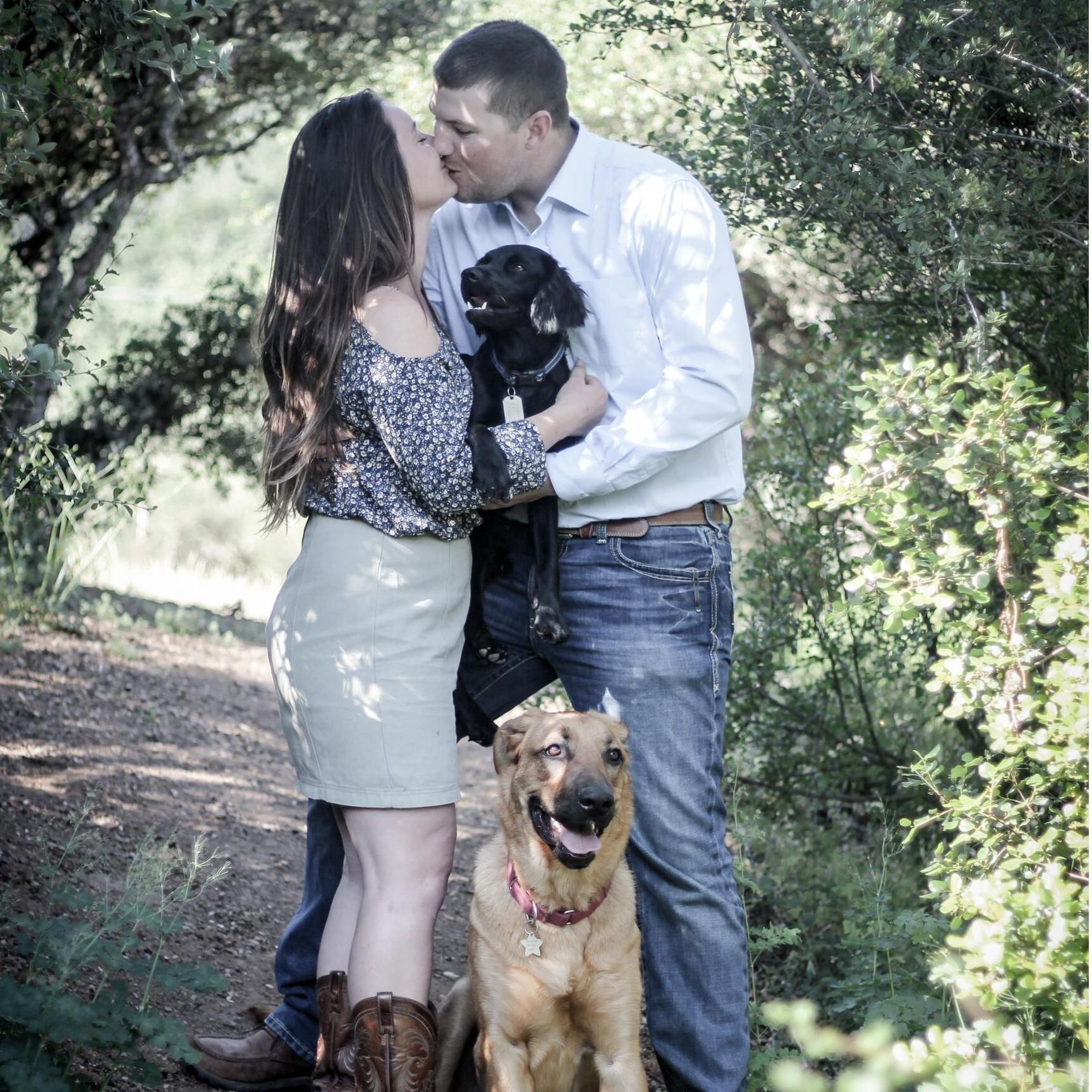 Spring of 2019 with our two pups Odin and Duke