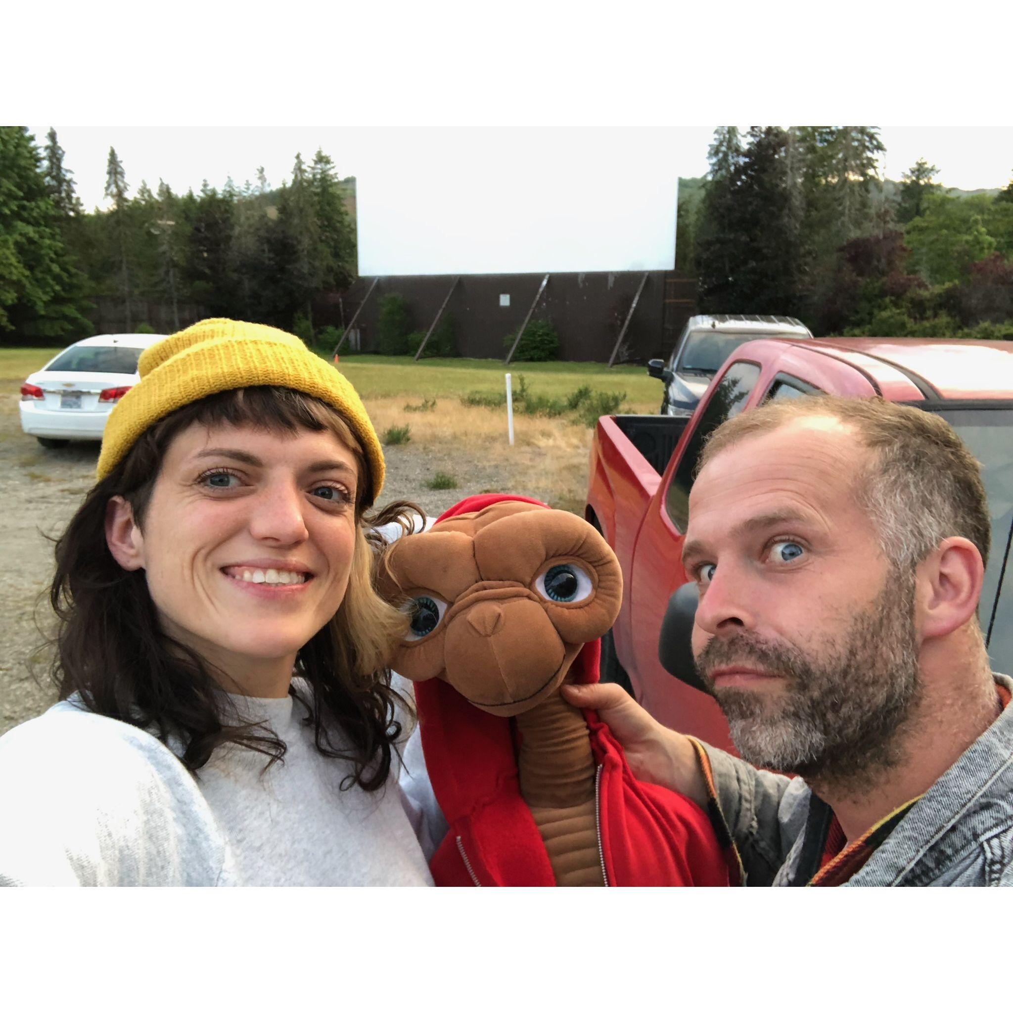 Drive-in double feature--E.T. and Jaws. Shelton, Washington. 2020