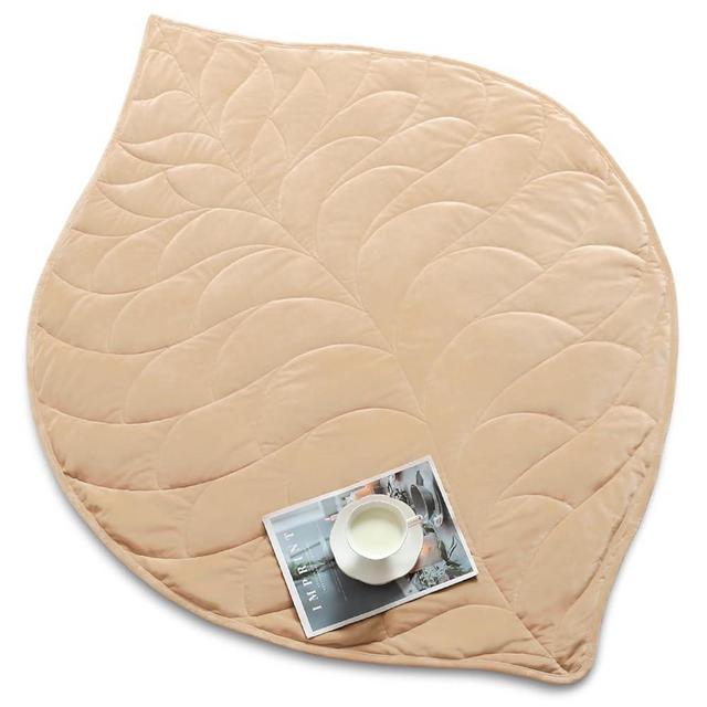 Kaisa Weighted Lap Blanket 7 lbs 41" x 53", Cozy Luxury Crystal Velvet Small Weighted Blanket for Adults, Portable Travel Weighted Blanket for Relaxation, All-Season Blanket, Machine Washable, Khaki