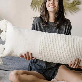 Braided Pom Pom Lumbar Pillow