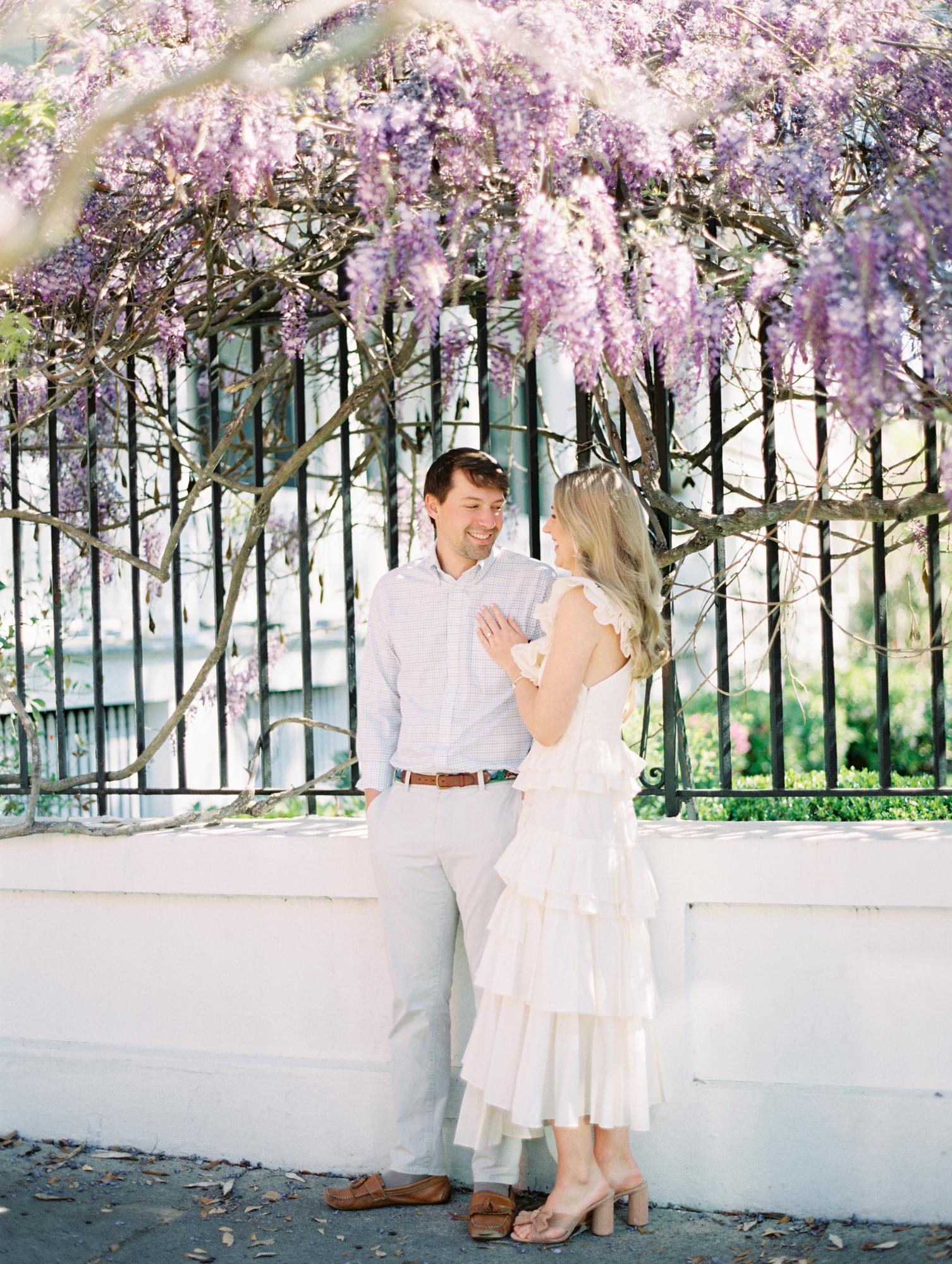 The wisteria blooming in Charleston was such a treat on shoot day!