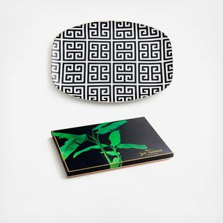 Jet Setter Greek Key Serving Tray