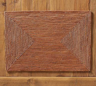 Tava Rattan Rectangular Placemat - Honey