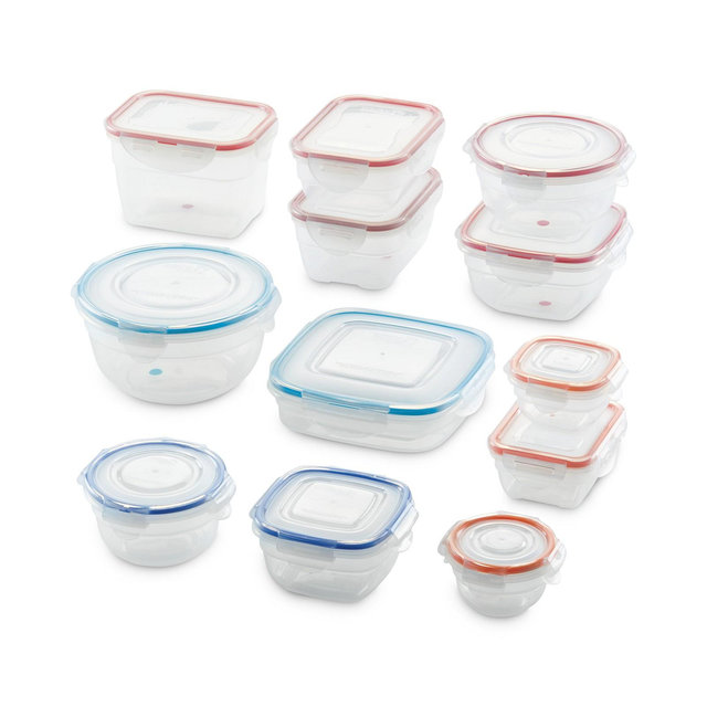 Lock n Lock Easy Essentials 24-Pc. Color Mates Storage Container Set